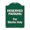 Signmission Reserved Parking For Storks Only Heavy-Gauge Aluminum Architectural Sign, 24" x 18", GW-1824-9760 A-DES-GW-1824-9760 - alternate 1